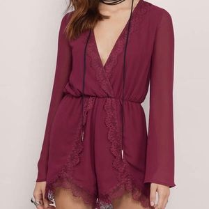 Tobi Burgundy Romper
